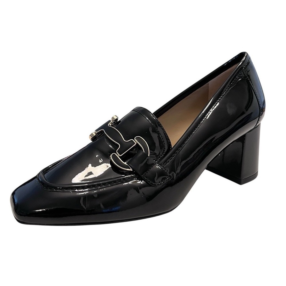New LK BENNETT US 7 UK 4 EUR 37 Luca Heels Court Black Patent Leather Pumps $385